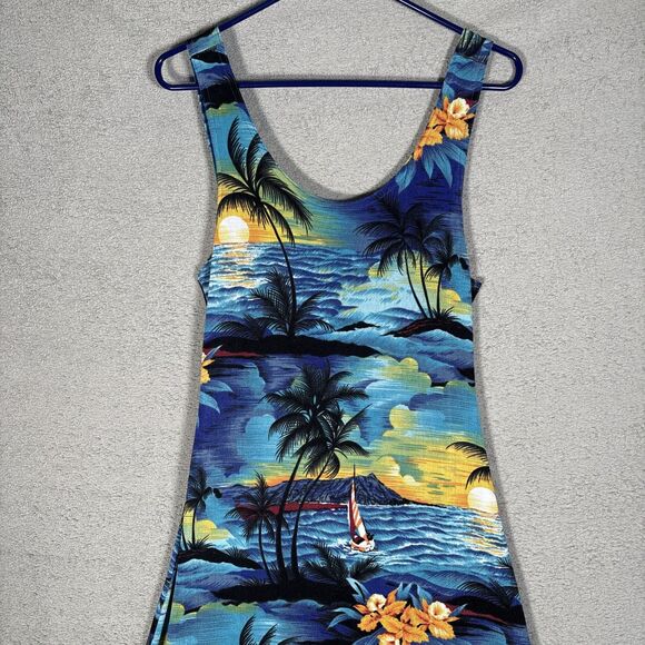 Vintage Marisol Womens Fit Small Slinky Maxi Hawaiian Resort Wear Tropical Beach - Picture 2 of 16